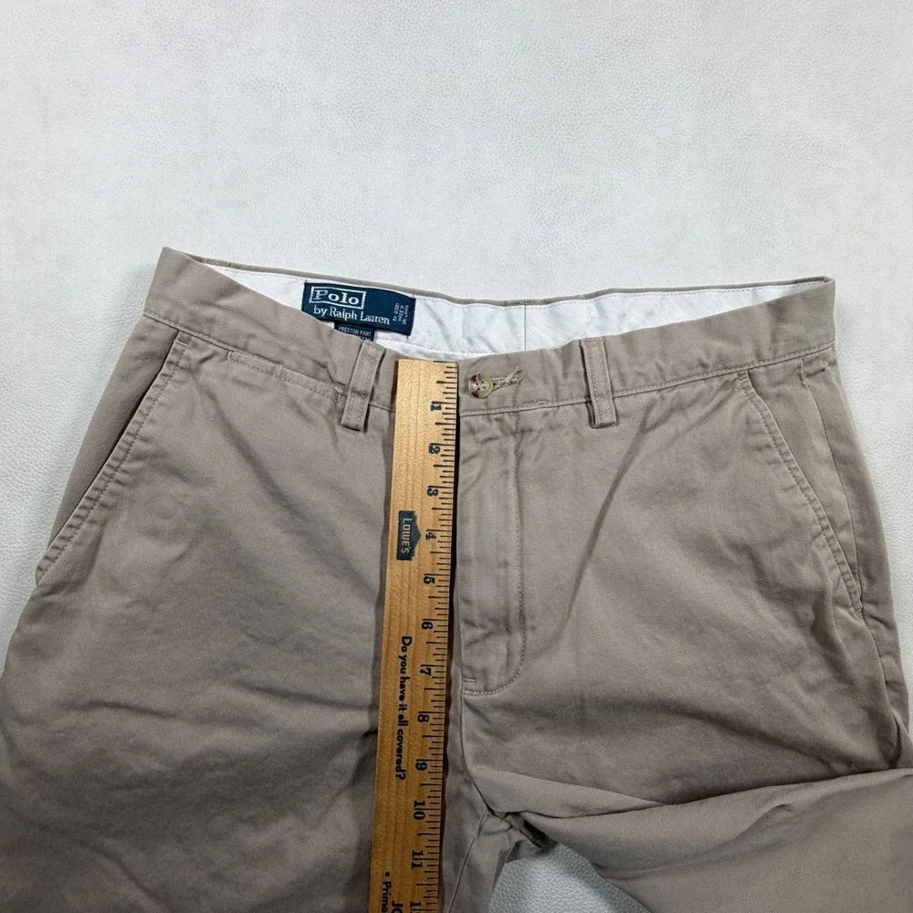 Polo Ralph‎ Lauren Preston Pant Mens 33x30 Khaki Tan Cotton Chino Straight Leg